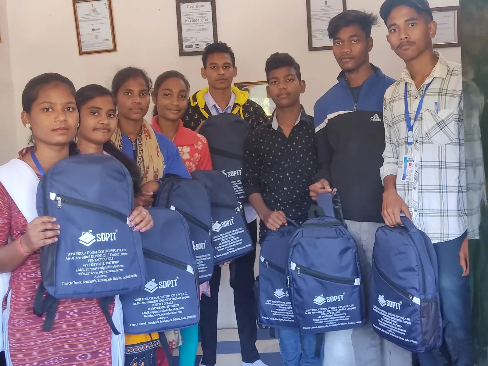Issued study materials to the students for the first time
